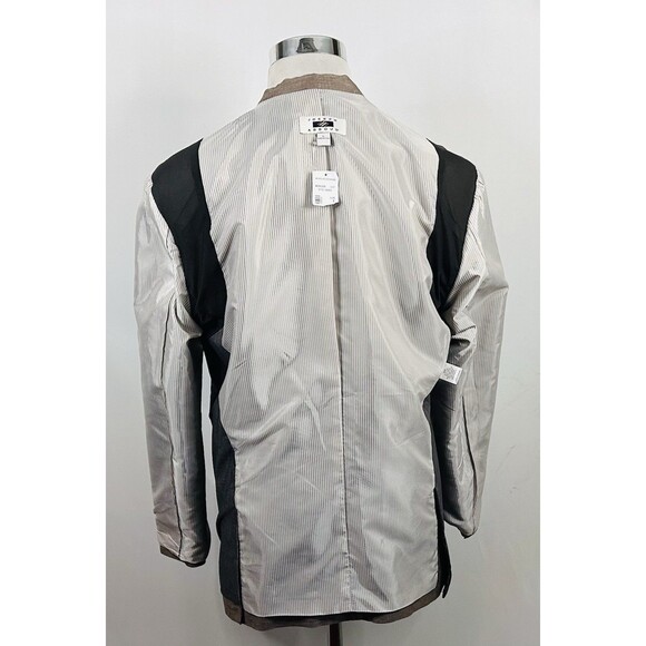 NWT Joseph Abboud Large Sport Coat Linen Blend Beige Herringbone Two Button - Picture 8 of 8